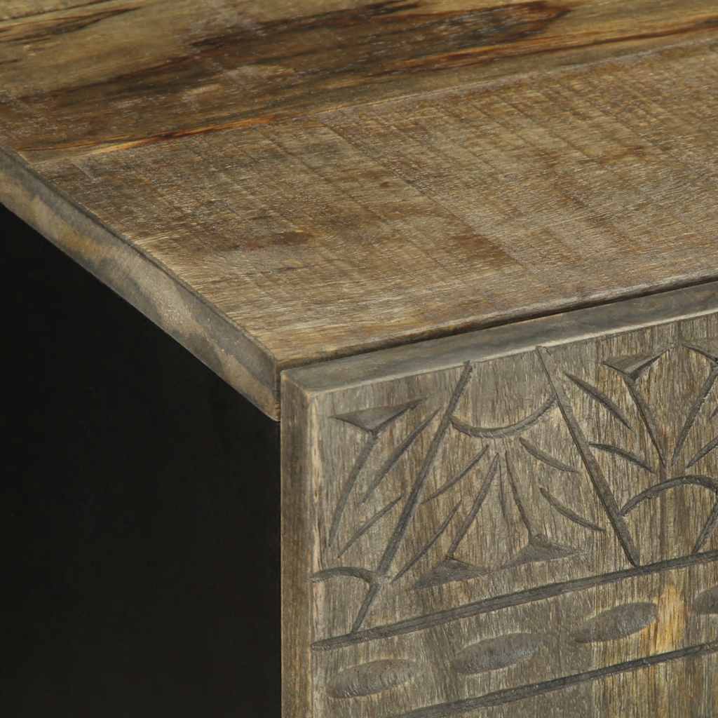 TV-Møbel Grå Tv-benk lysegrå 105x33,5x46 cm heltre mango
