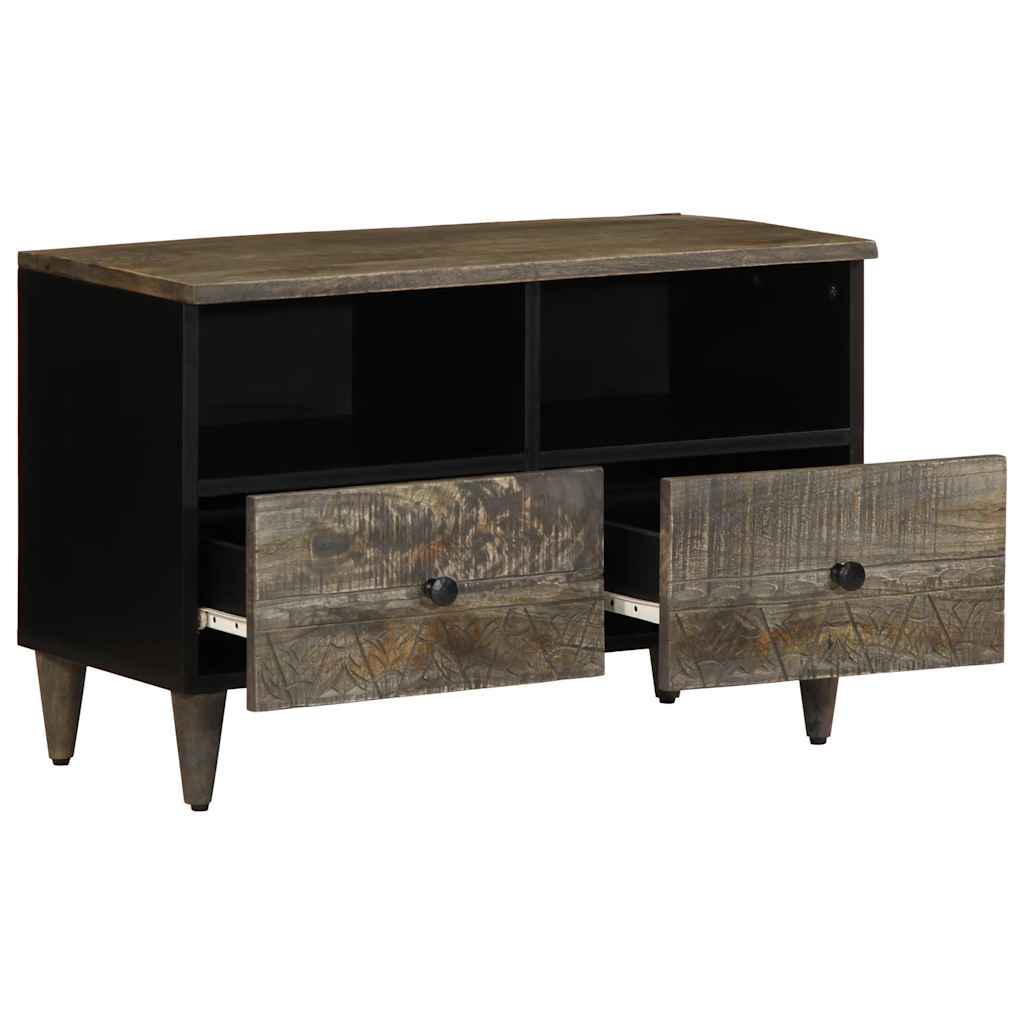 TV-Møbel Grå Tv-benk lysegrå 70x33,5x46 cm heltre mango