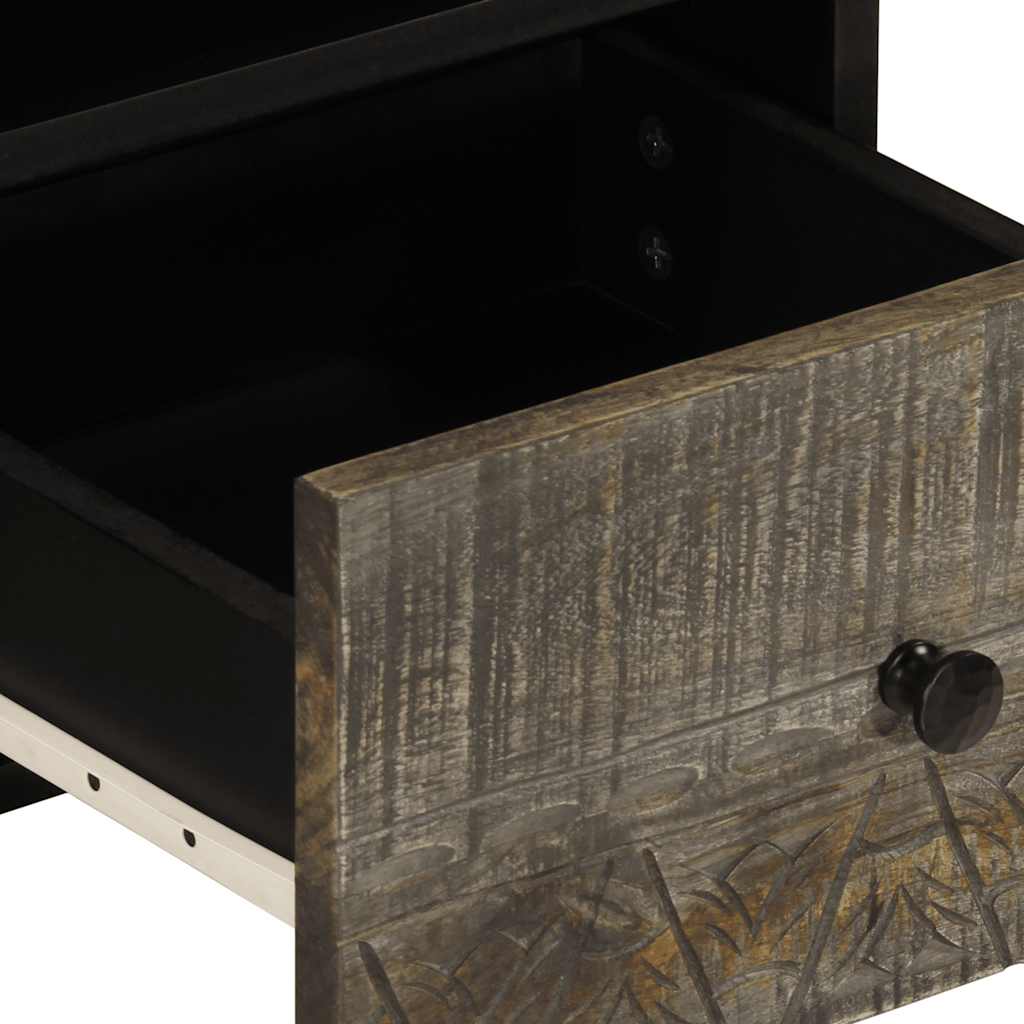 TV-Møbel Grå Tv-benk lysegrå 70x33,5x46 cm heltre mango