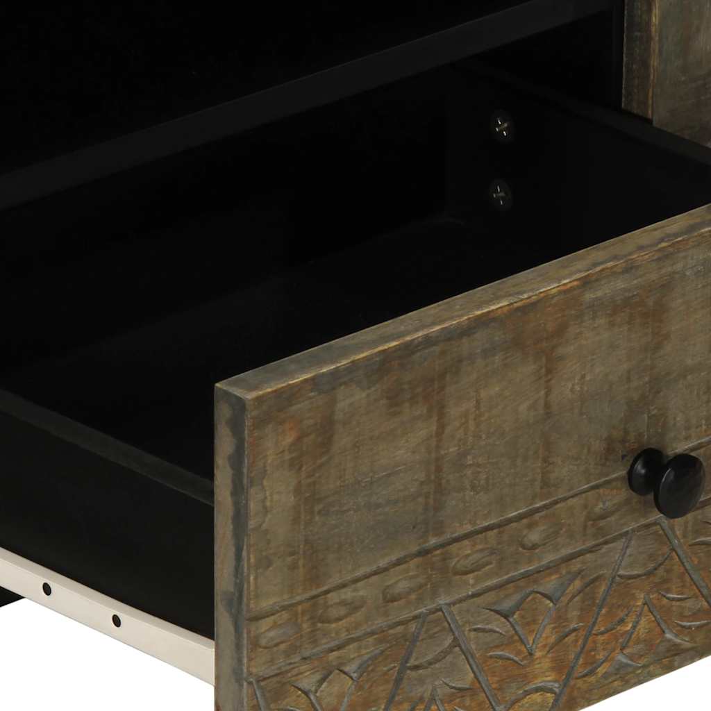 TV-Møbel Grå Tv-benk lysegrå 105x33,5x46 cm heltre mango