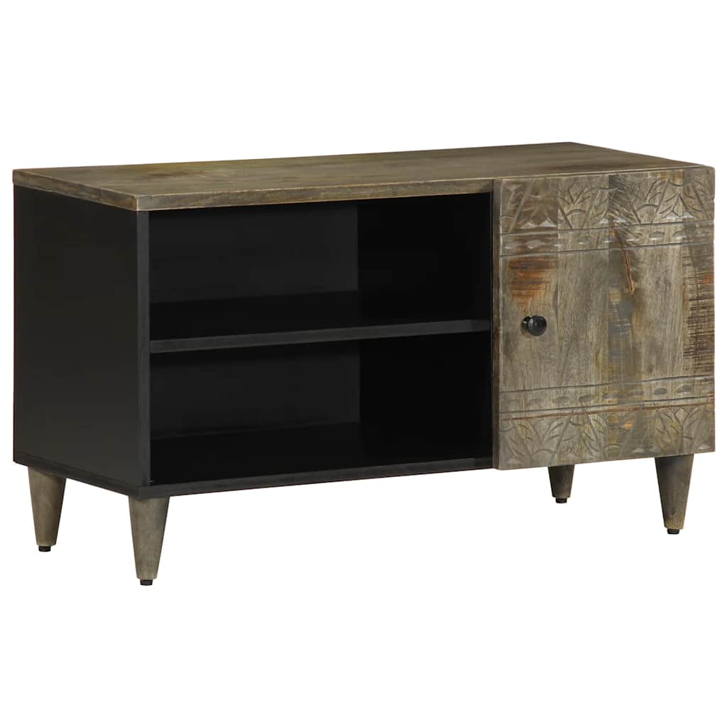 TV-Møbel Grå Tv-benk lysegrå 80x31,5x46 cm heltre mango