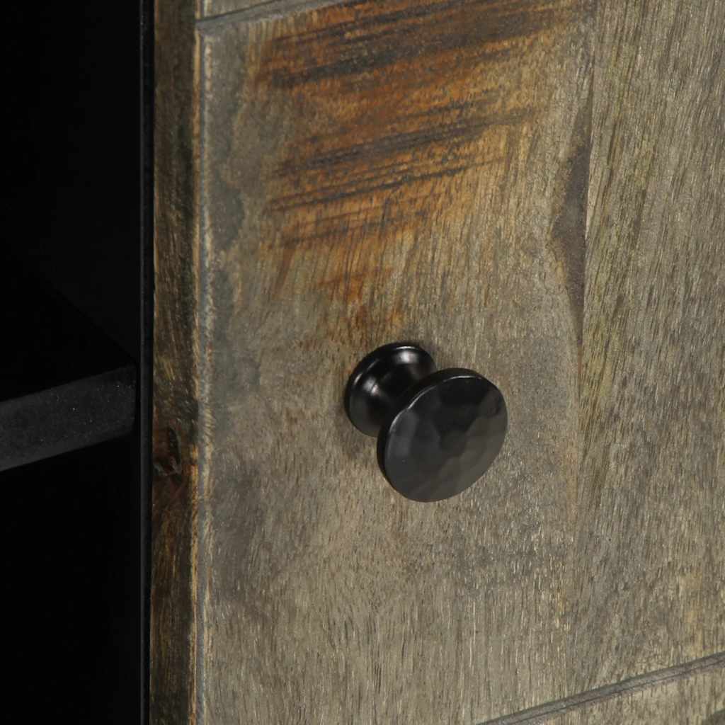 TV-Møbel Grå Tv-benk lysegrå 80x31,5x46 cm heltre mango