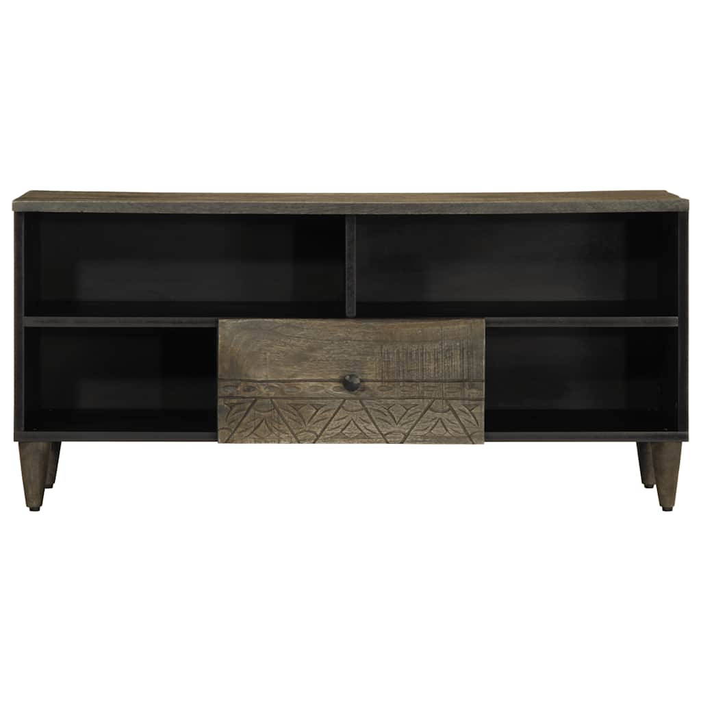 TV-Møbel Svart TV-benk 100x33x46 cm heltre mango