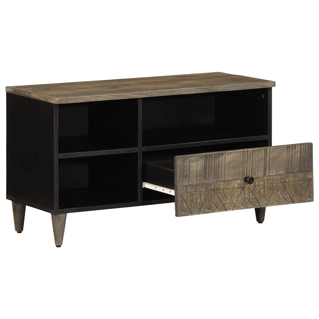 TV-Møbel Svart Tv-benk 80x33x46 cm heltre mango