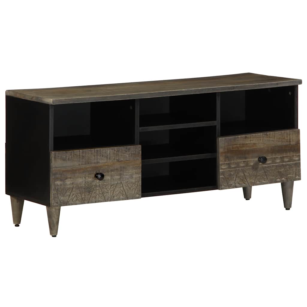TV-Møbel Svart TV-benk 100x33x46 cm heltre mango