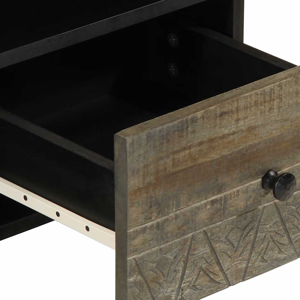 TV-Møbel Svart TV-benk 100x33x46 cm heltre mango