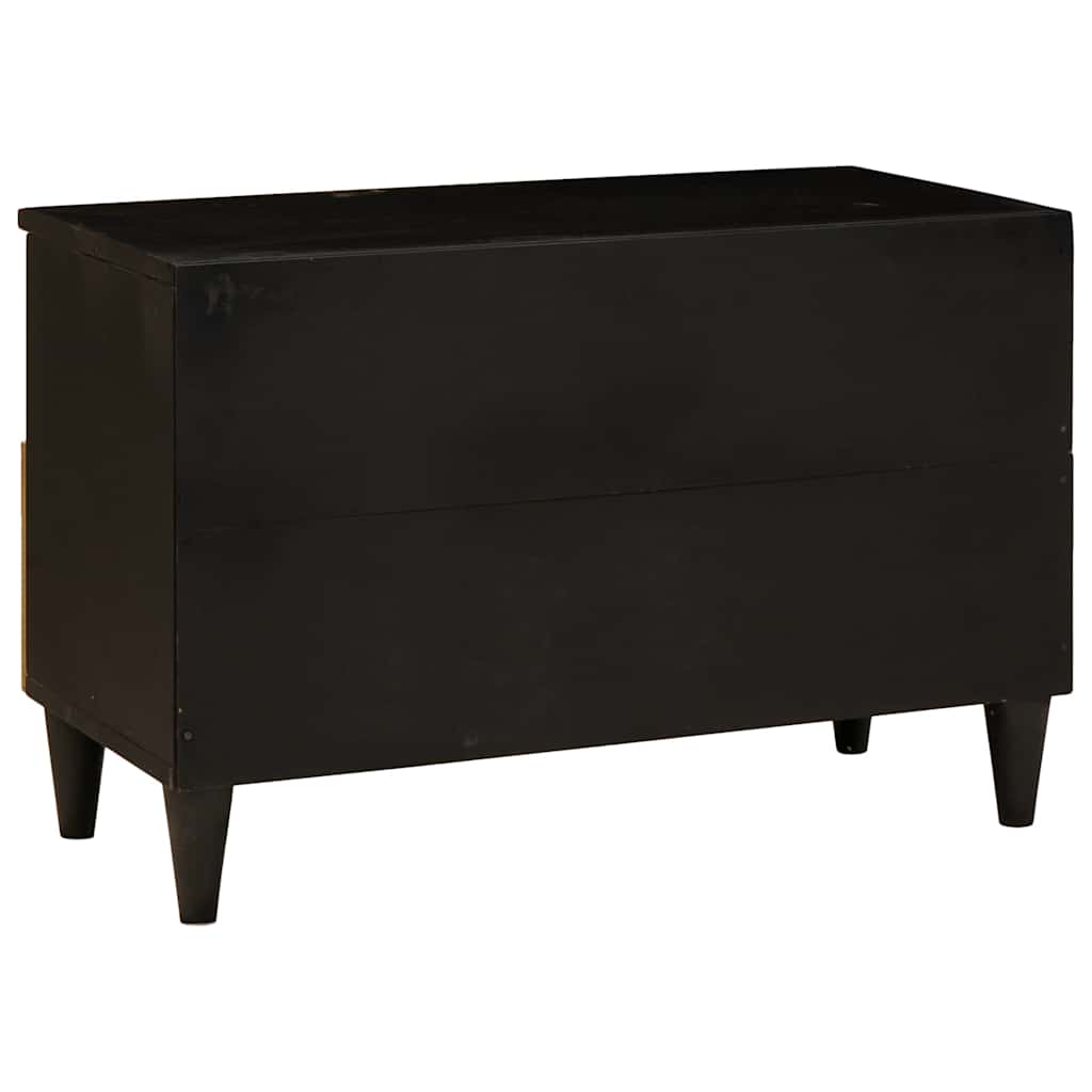 TV-Møbel Tre TV-Skap med skuff Svart og Gull 70 x 33 x 46 cm heltre mango