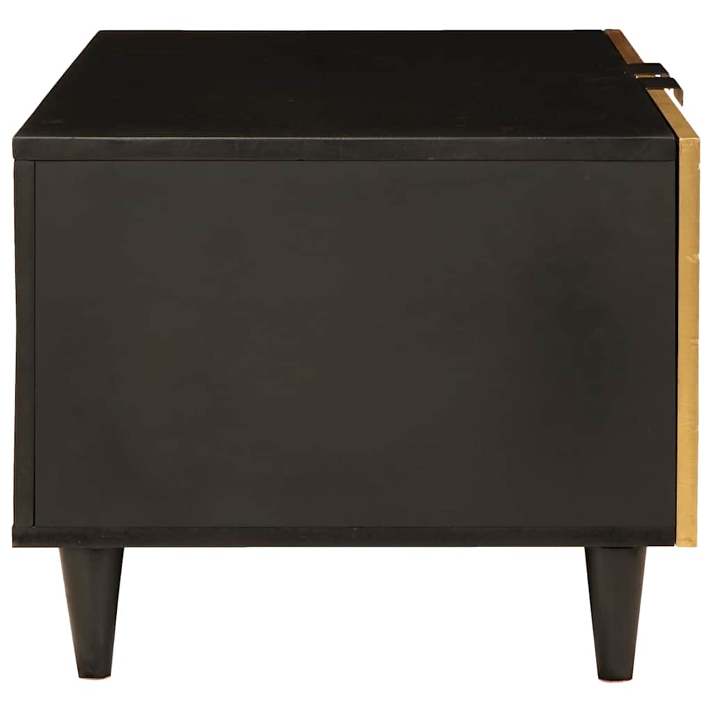 Salongbord Sofabord Svart og Gull 80 x 50 x 40 cm