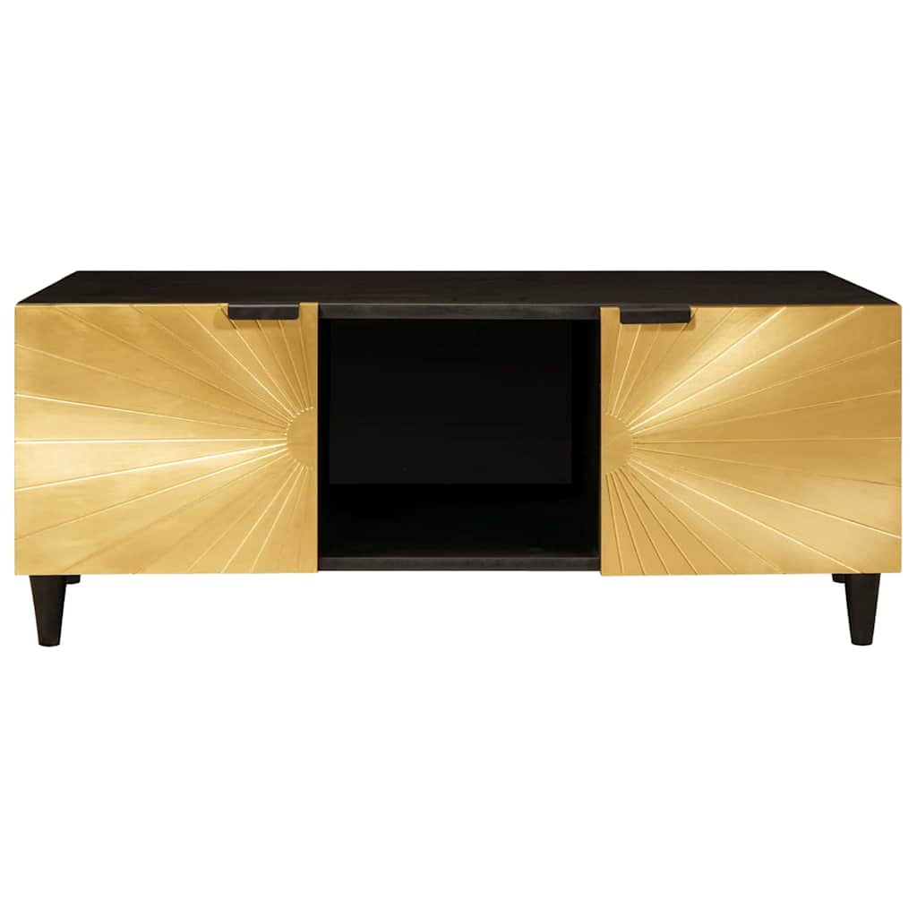 Salongbord Sofabord Svart og Gull 100 x 54 x 40 cm heltre mango