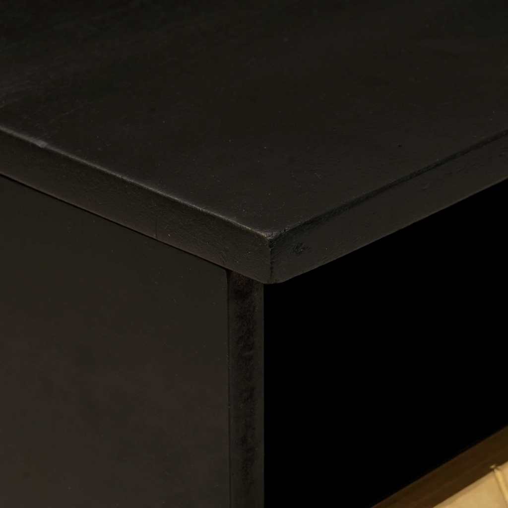 Salongbord Sofabord Svart og Gull 80 x 54 x 40 cm heltre mango