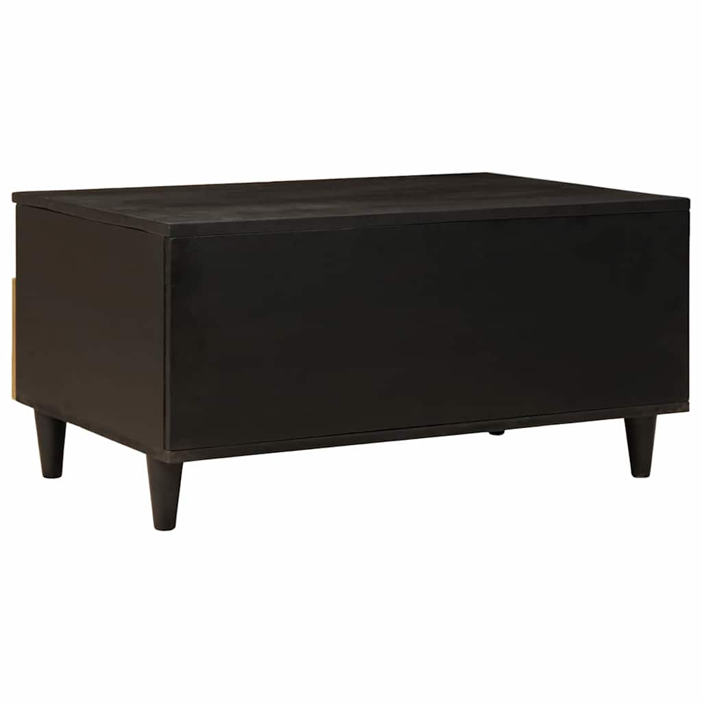 Salongbord Sofabord Svart og Gull 80 x 54 x 40 cm heltre mango