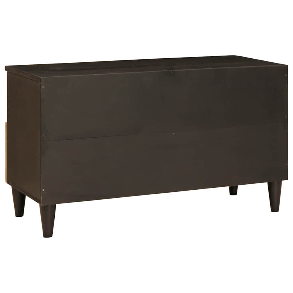 TV-Møbel Tre TV-Skap med skuff Svart og Gull 80 x 33 x 46 cm heltre mango