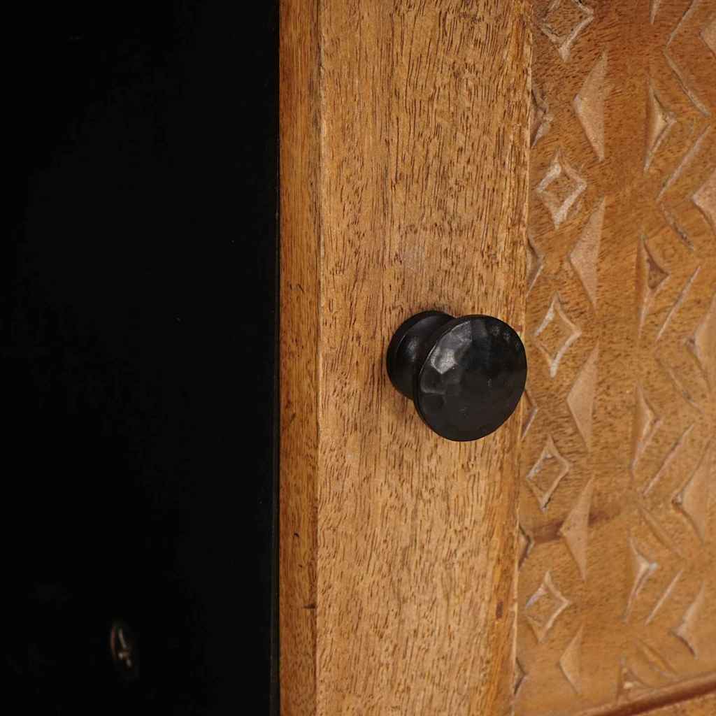 Salongbord Sofabord Brun Lysebrun med hylle 80 x 50 x 40 cm heltre mango