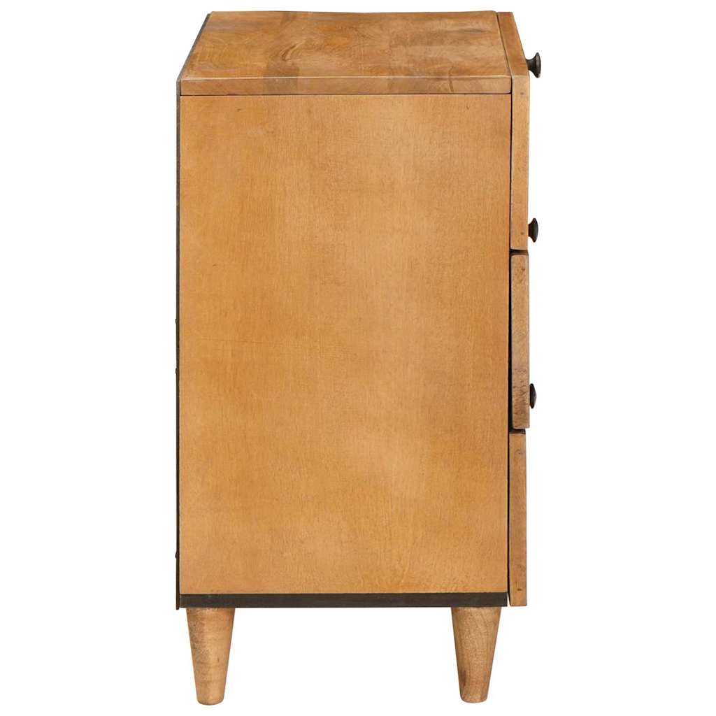 Nattbord Sengbord Brun Lysebrun med skuff 50 x 33 x 60 cm heltre mango