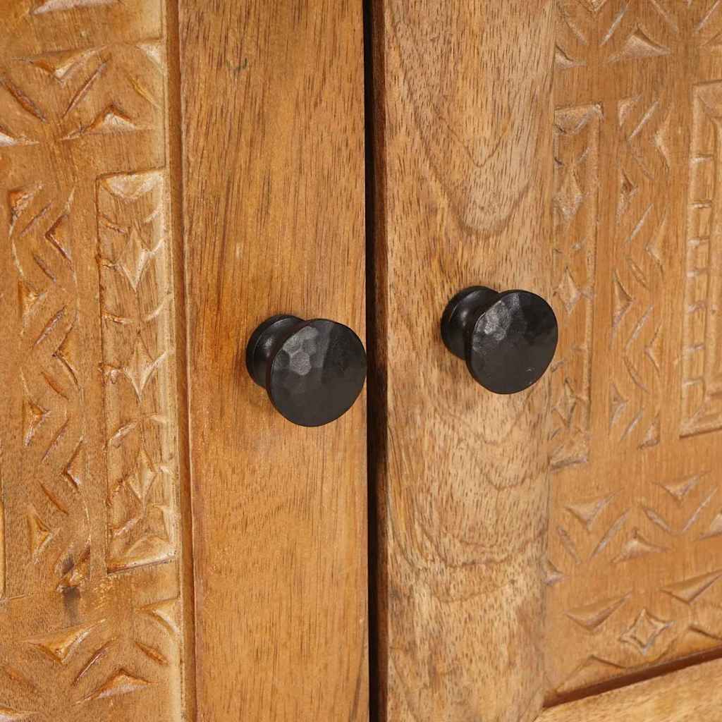 Nattbord Sengbord Brun Lysebrun med skuff 50 x 33 x 60 cm heltre mango