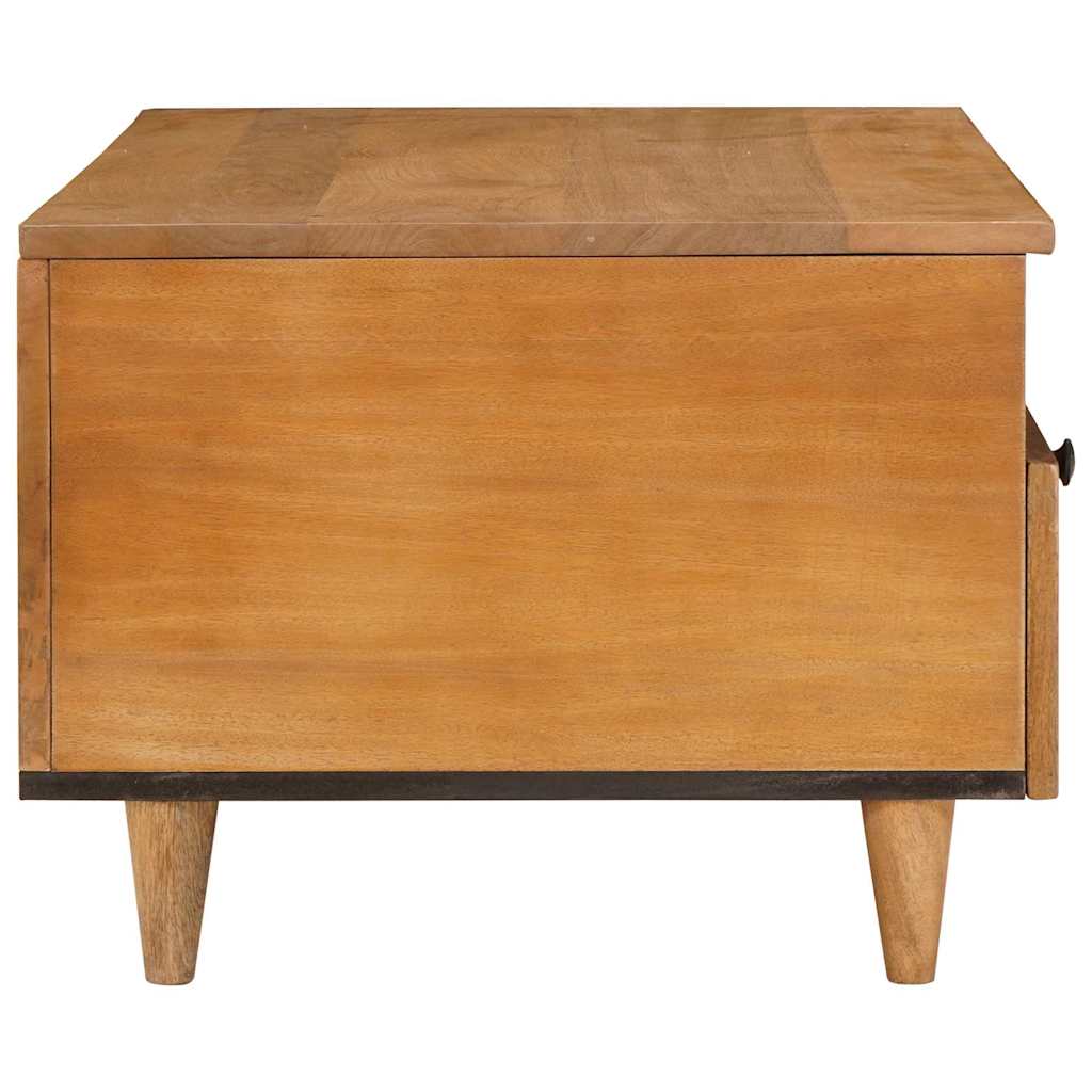Salongbord Sofabord Tre med skuff Lysebrun 80 x 54 x 40 cm heltre mango