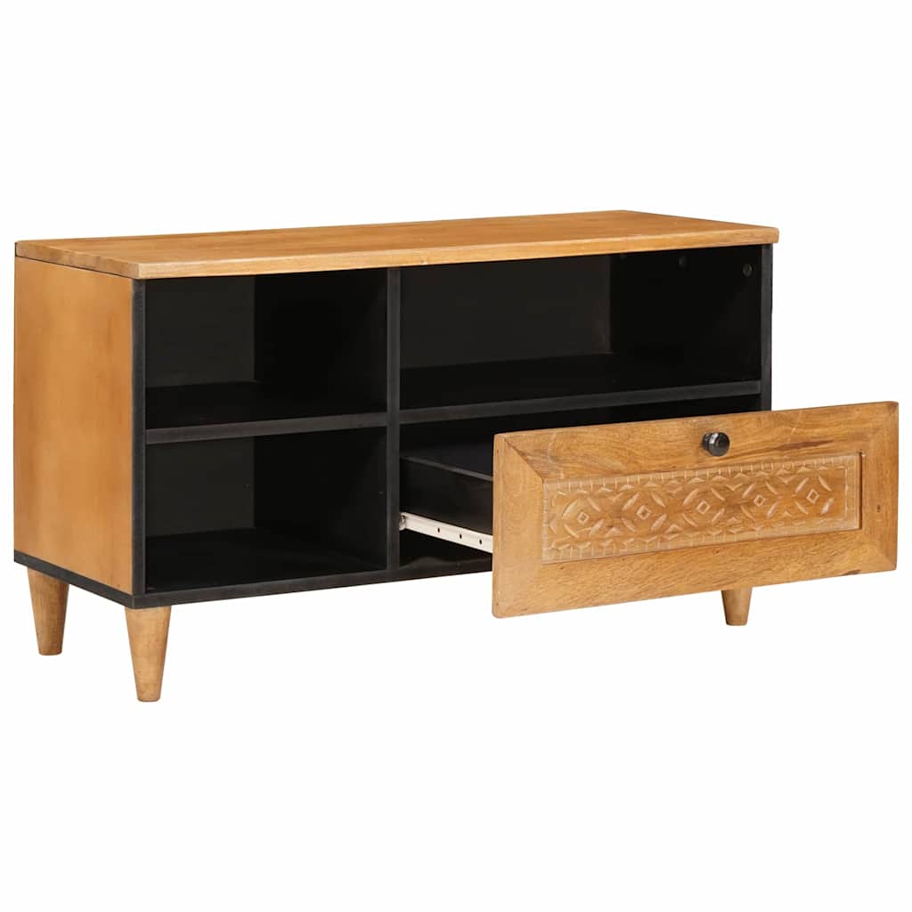 TV-Møbel Tre TV-Skap med skuff Lysebrun 80 x 33 x 46 cm heltre mango