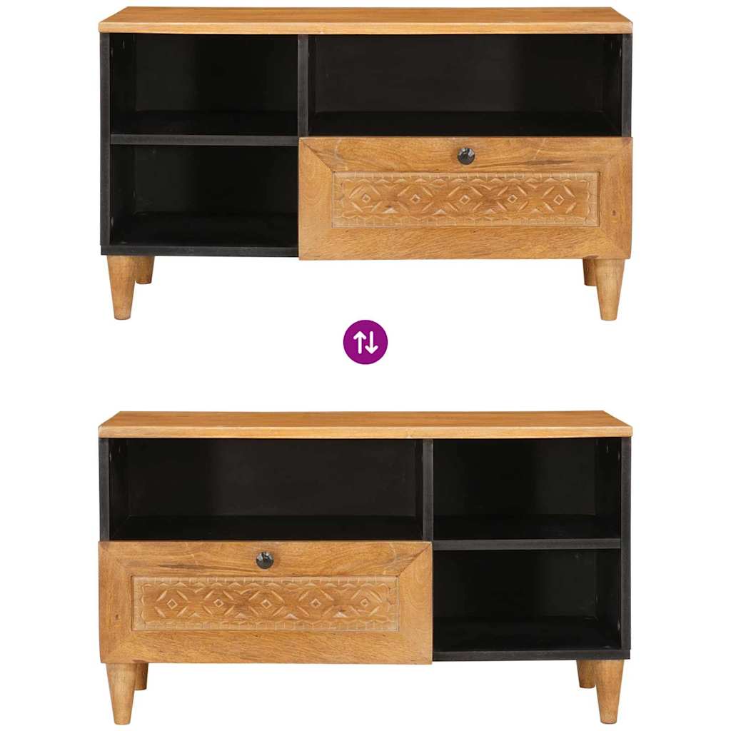 TV-Møbel Tre TV-Skap med skuff Lysebrun 80 x 33 x 46 cm heltre mango