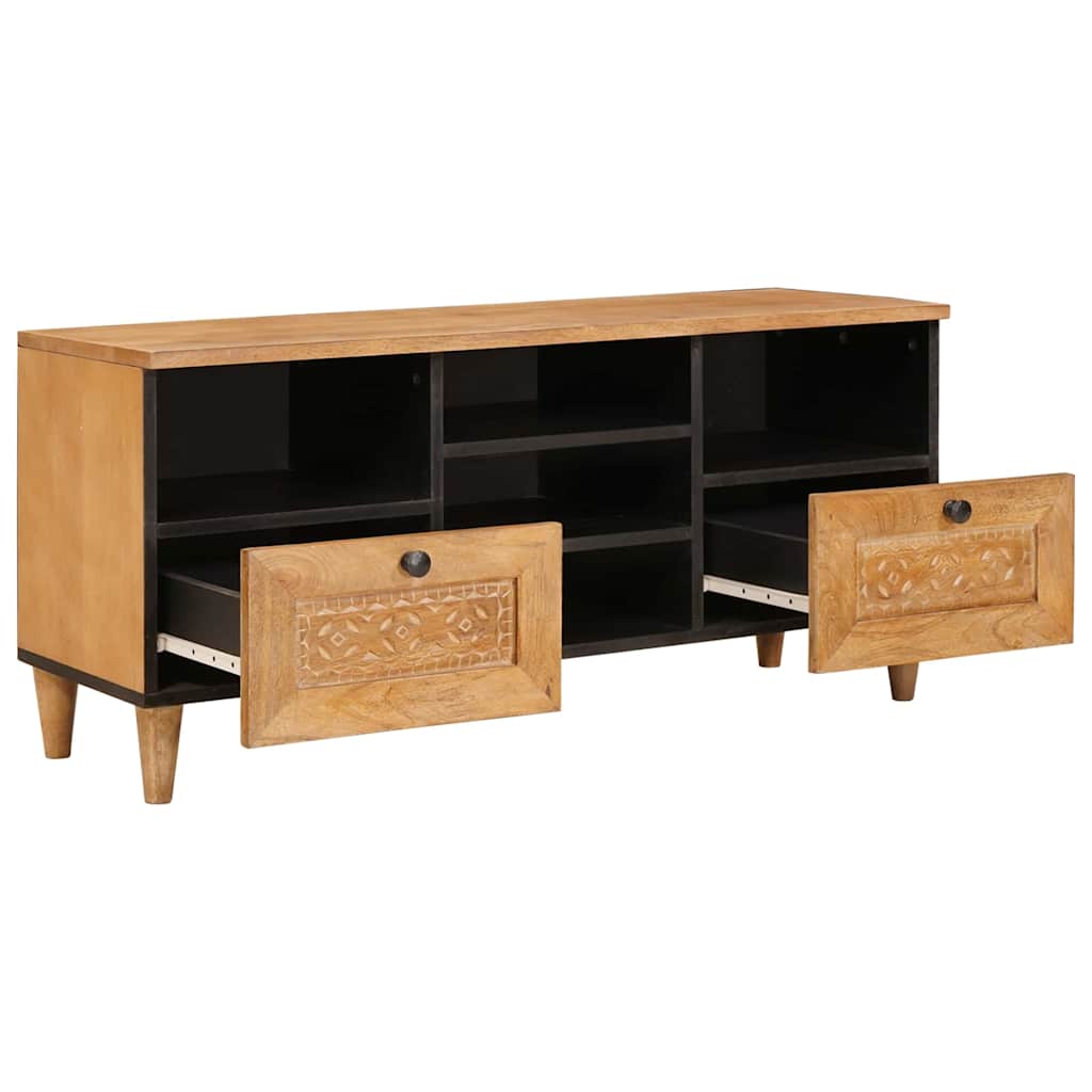 TV-Møbel Tre TV-Skap med skuff Lysebrun 100 x 33 x 46 cm heltre mango