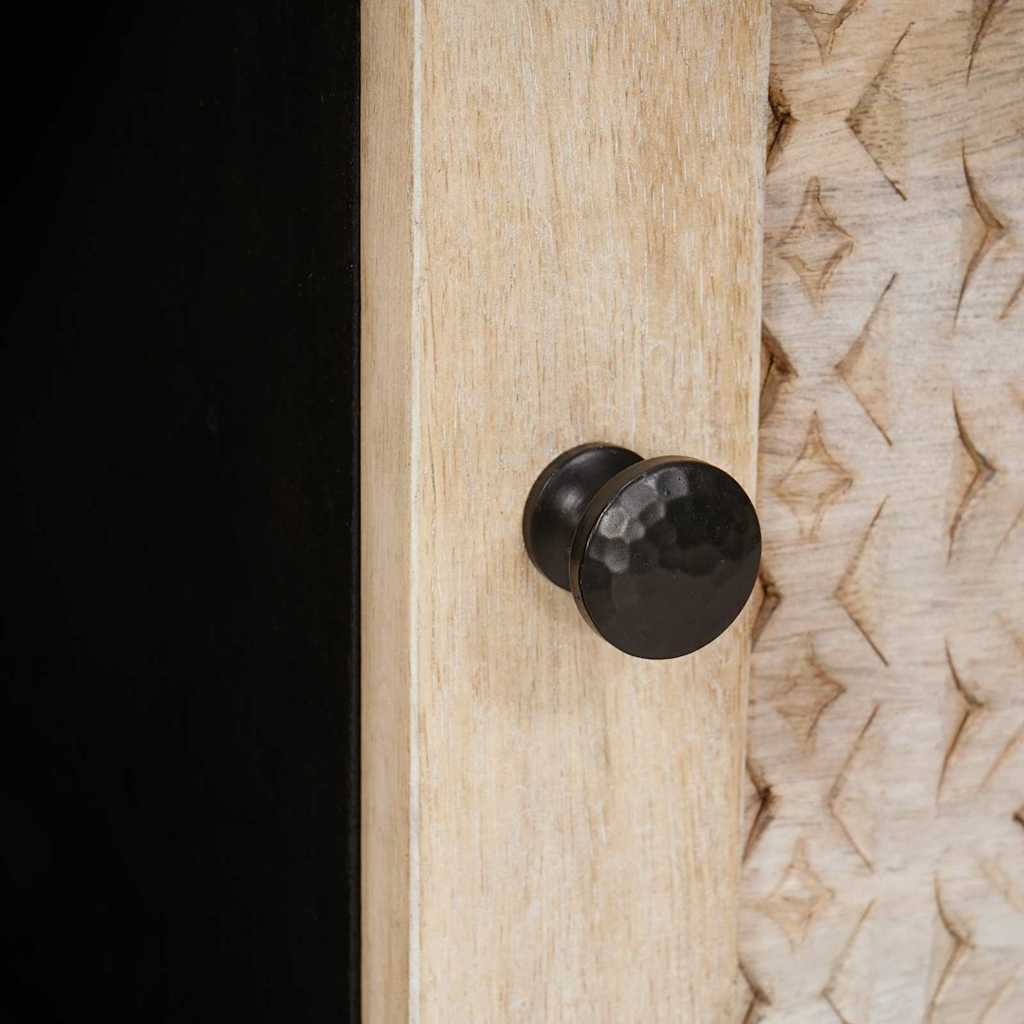 Salongbord Sofabord Tre med hylle med dør Beige 80 x 50 x 40 cm heltre mango