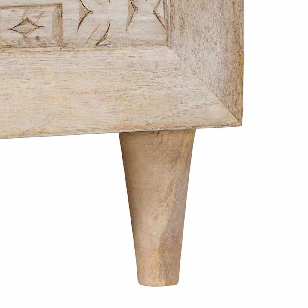 Salongbord Sofabord Tre med hylle med dør Beige 80 x 50 x 40 cm heltre mango