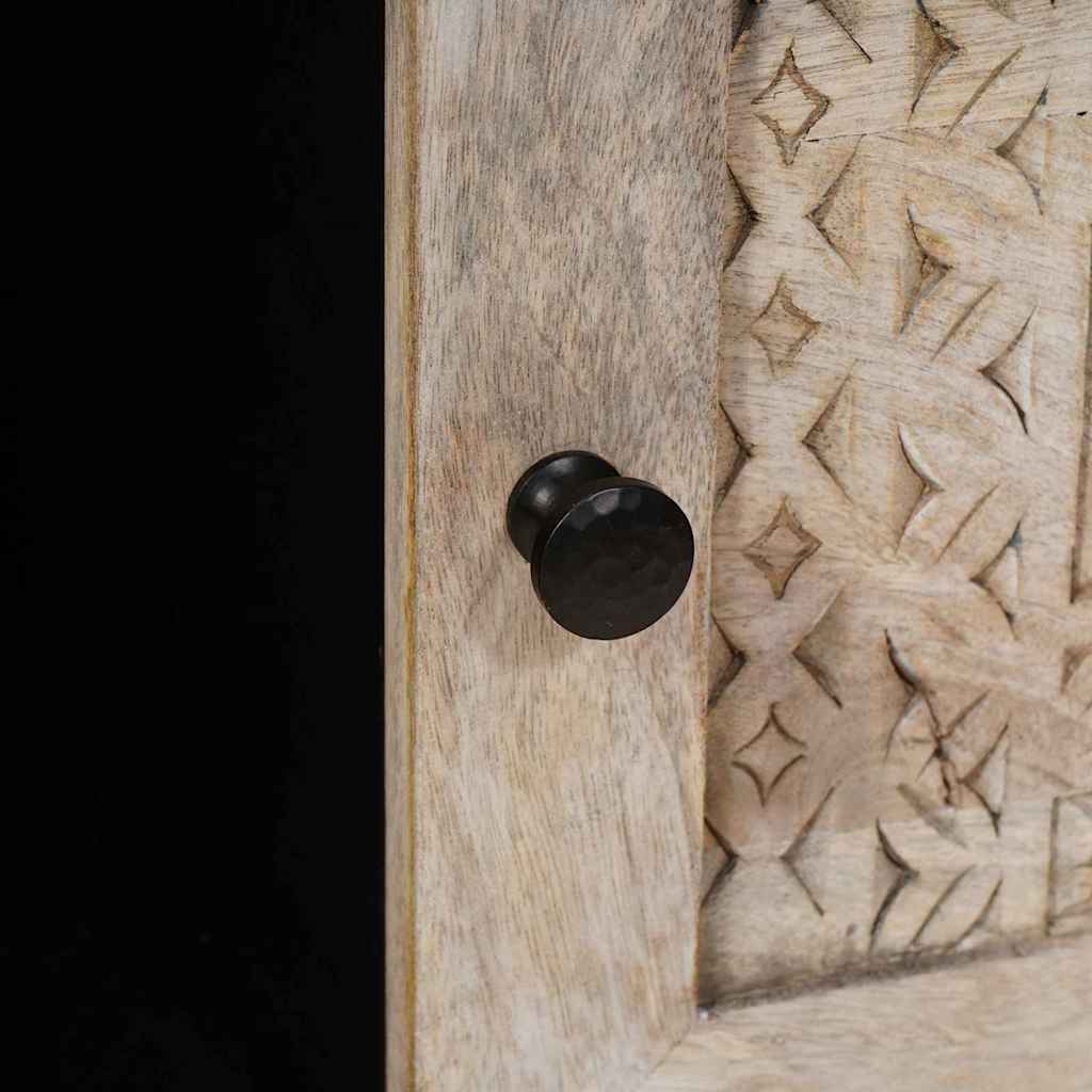 Salongbord Sofabord Tre med hylle med dør Beige 100 x 54 x 40 cm heltre mango