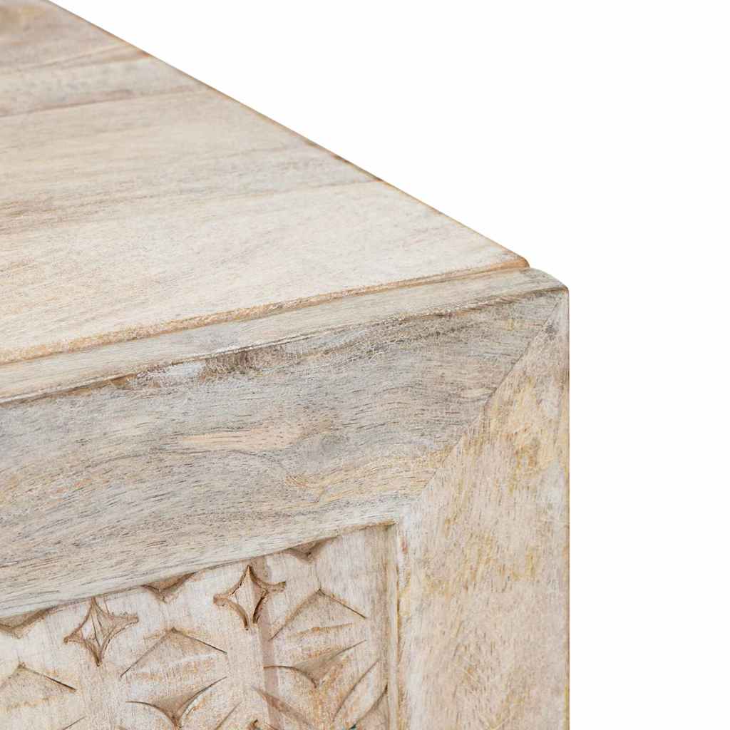 TV-Møbel Tre TV-Skap med hylle med lagring Hvit 80 x 33 x 46 cm heltre mango