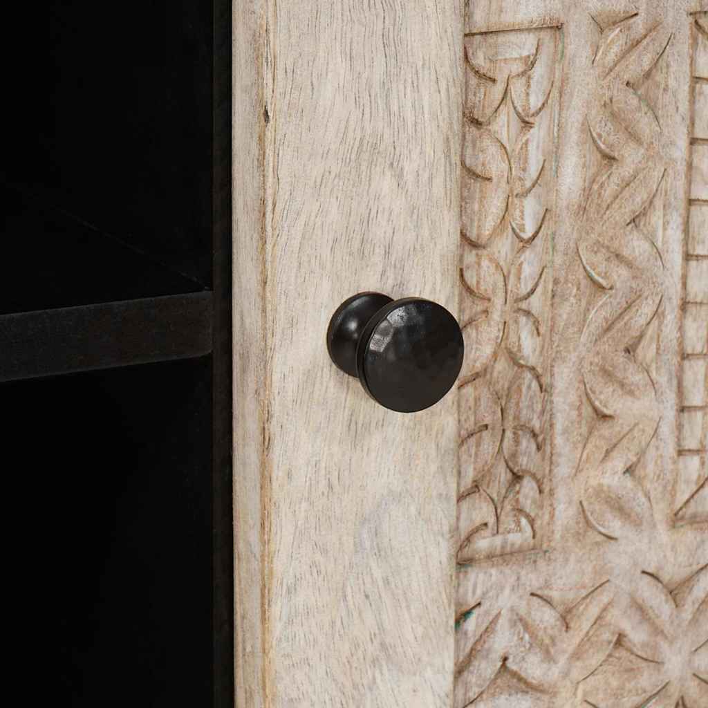 TV-Møbel Tre TV-Skap med hylle med lagring Hvit 80 x 33 x 46 cm heltre mango