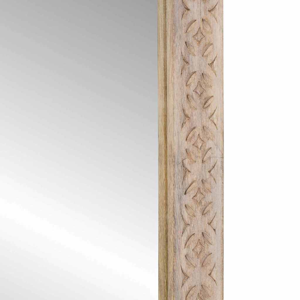 Veggspeil med Veggspeil Hvit 57 x 70 x 3 cm heltre mango