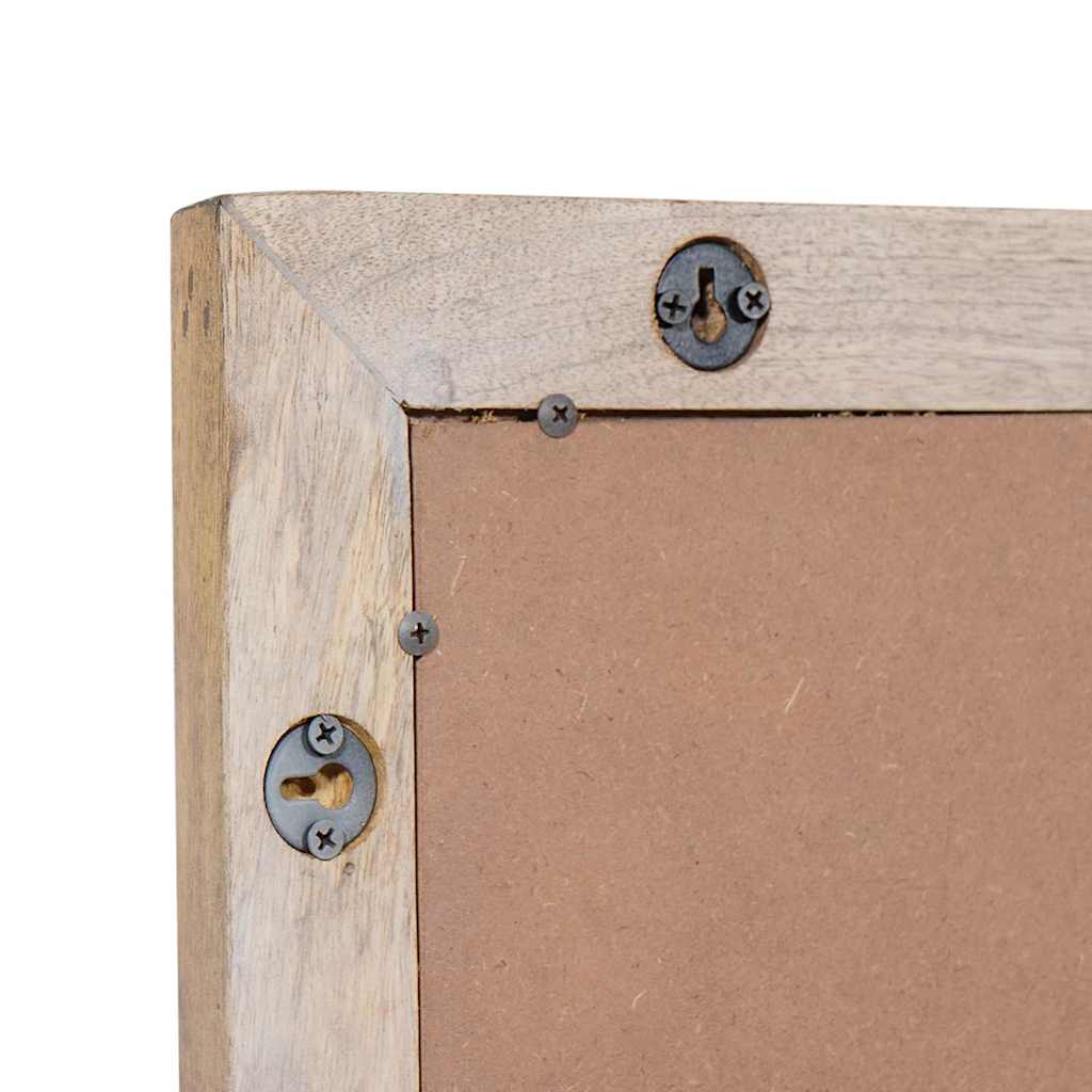 Veggspeil med Veggspeil Hvit 57 x 70 x 3 cm heltre mango