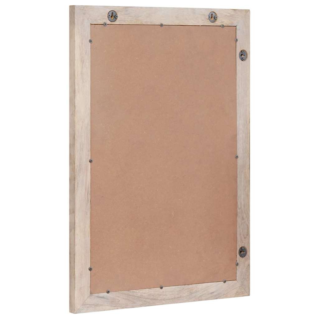 Veggspeil med Veggspeil Hvit 57 x 70 x 3 cm heltre mango