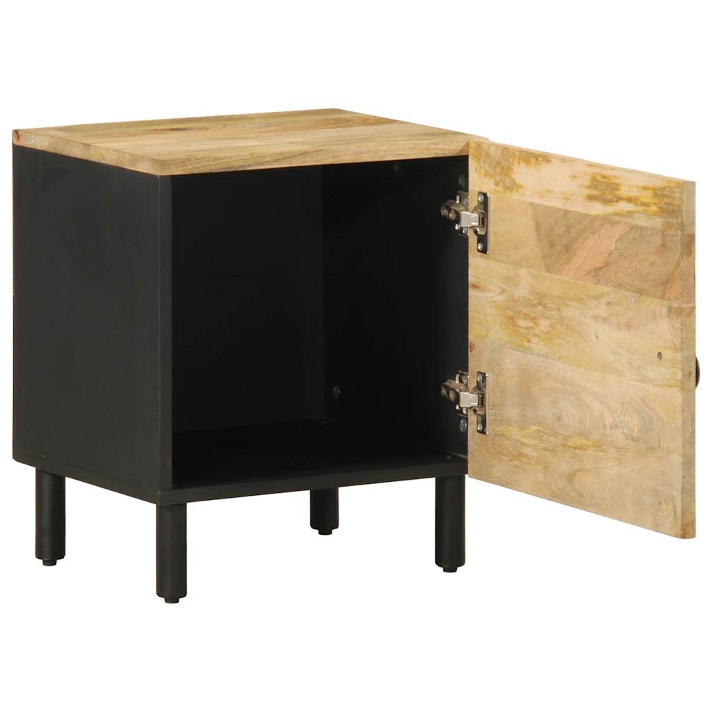 Nattbord Sengbord Svart 40x33,5x46 cm heltre mangotre