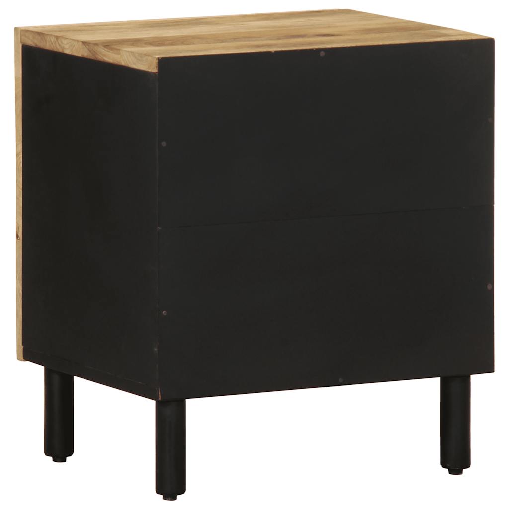 Nattbord Sengbord Svart 40x33,5x46 cm heltre mangotre
