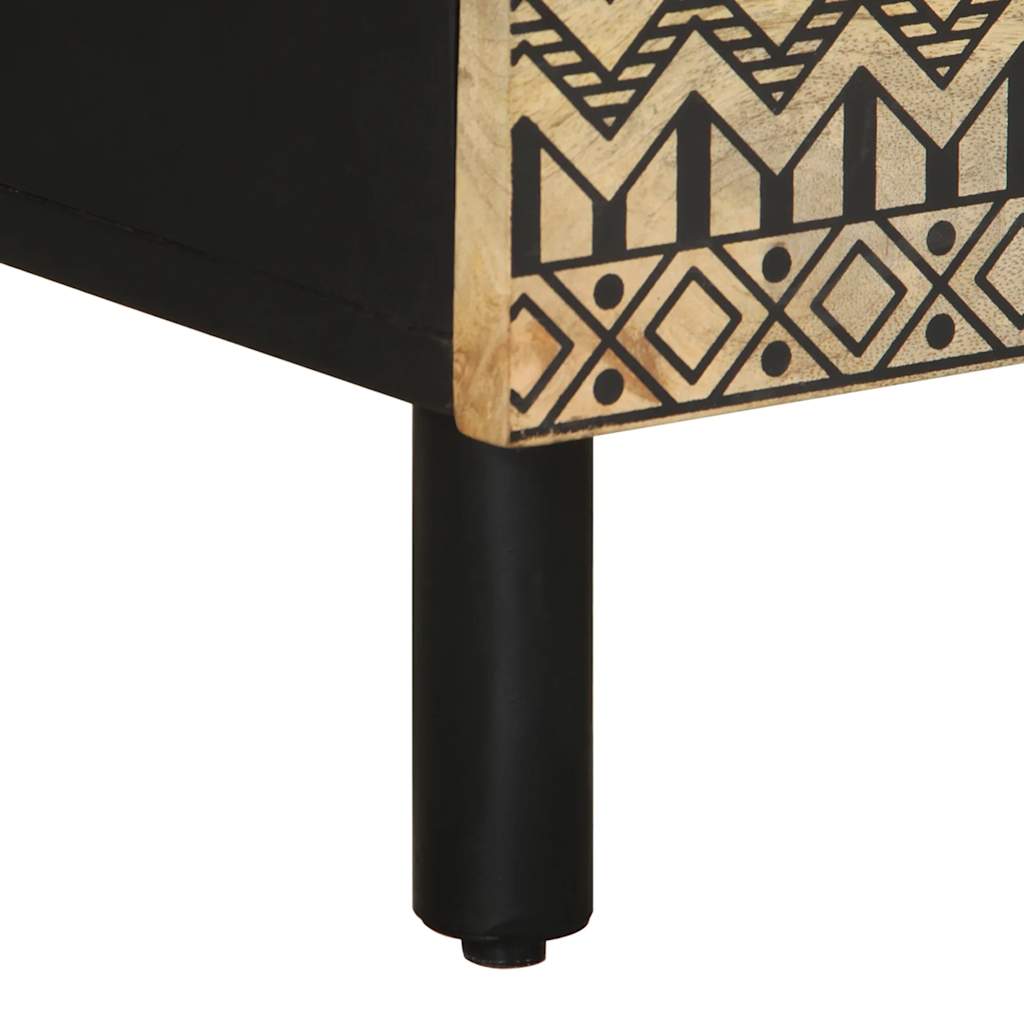 Nattbord Sengbord Svart 40x33,5x46 cm heltre mangotre