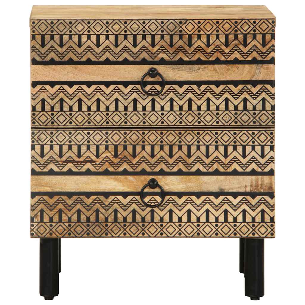 Nattbord Sengbord Svart 40x33,5x46 cm heltre mangotre