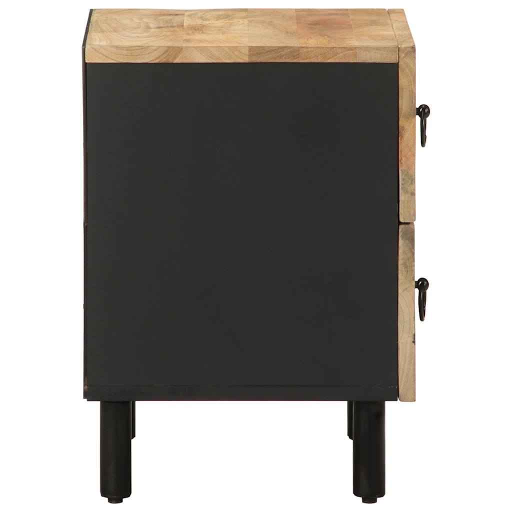 Nattbord Sengbord Svart 40x33,5x46 cm heltre mangotre
