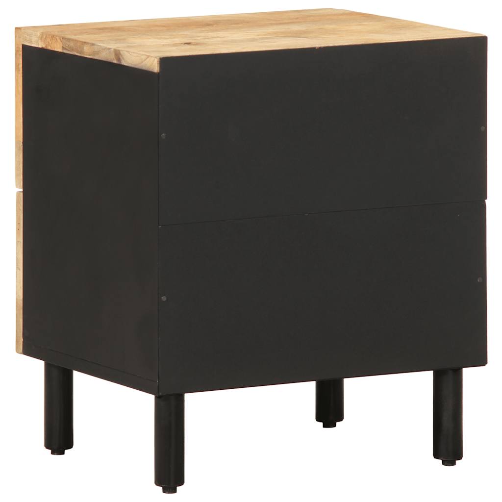Nattbord Sengbord Svart 40x33,5x46 cm heltre mangotre