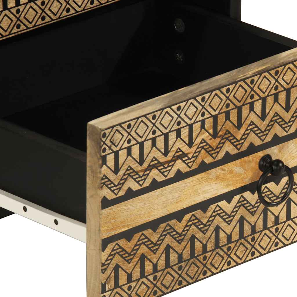 Nattbord Sengbord Svart 40x33,5x46 cm heltre mangotre