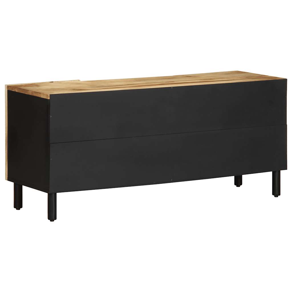 TV-Møbel Svart Tv-benk 105x33,5x46 cm grovt heltre mangotre