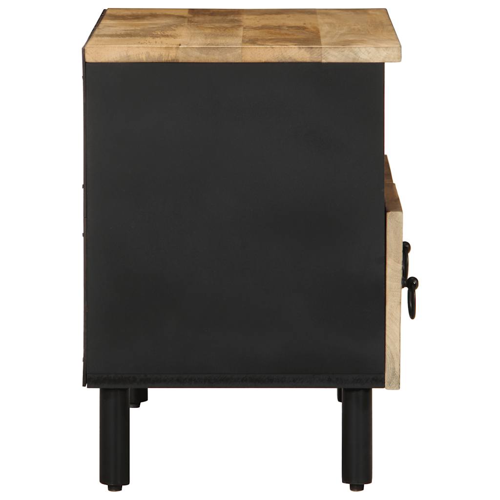 TV-Møbel Svart Tv-benk 70x33,5x46 cm grovt heltre mangotre