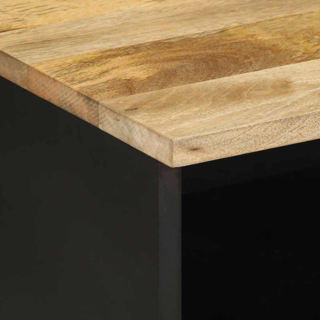 TV-Møbel Svart Tv-benk 70x33,5x46 cm grovt heltre mangotre