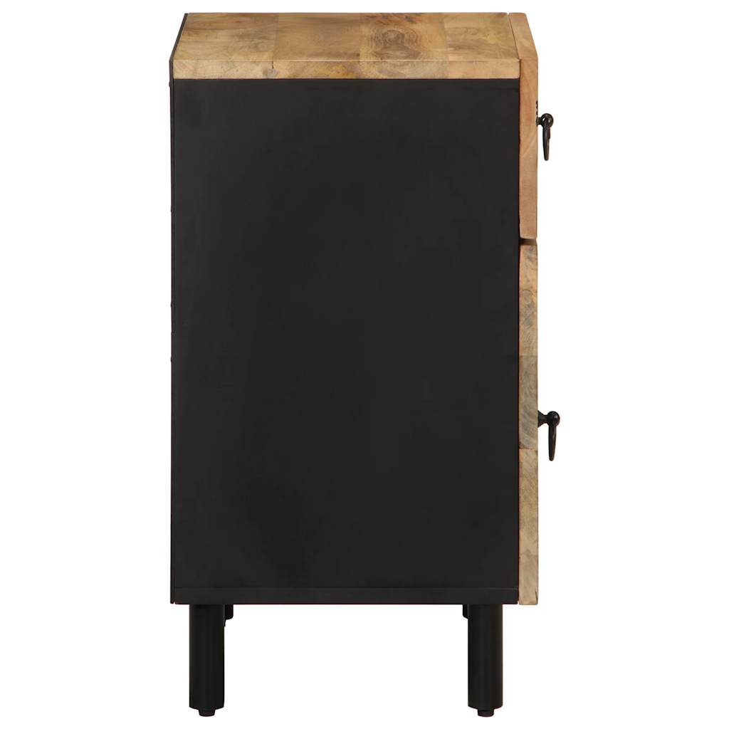 Nattbord Sengbord Svart 50x33x60 cm heltre mangotre