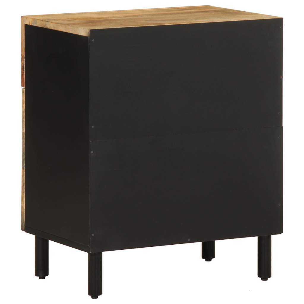 Nattbord Sengbord Svart 50x33x60 cm heltre mangotre
