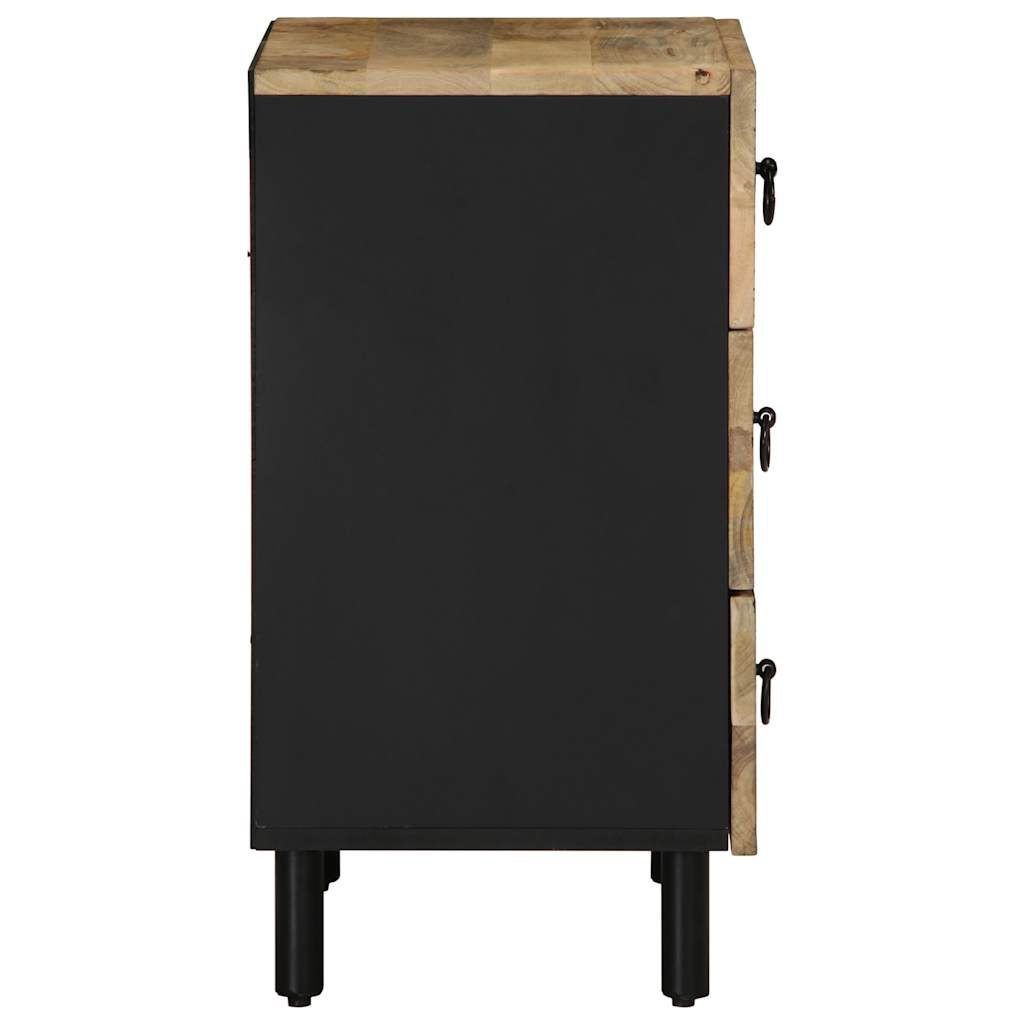 Nattbord Sengbord Svart 50x33x62 cm heltre mangotre