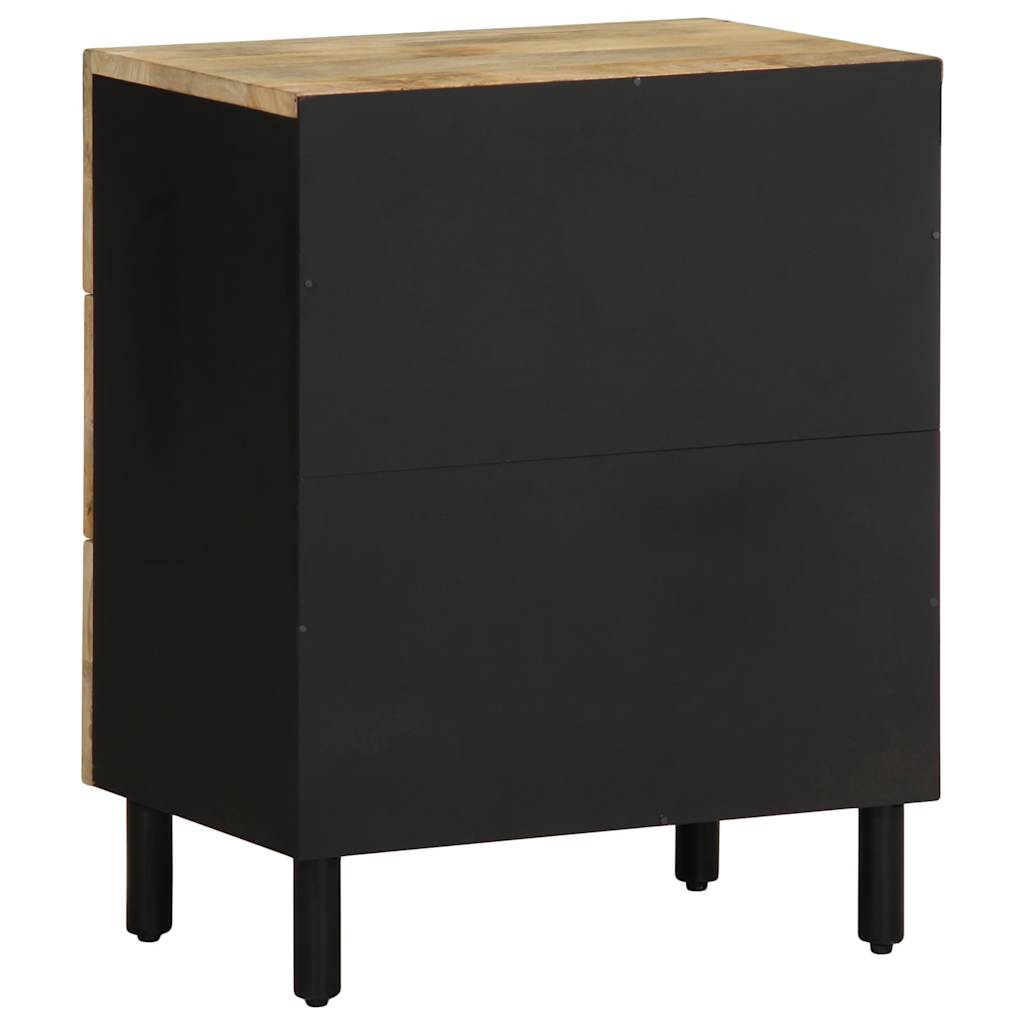 Nattbord Sengbord Svart 50x33x62 cm heltre mangotre