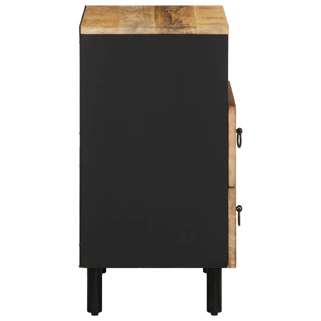 Nattbord Sengbord Svart 50x33x62 cm heltre mangotre