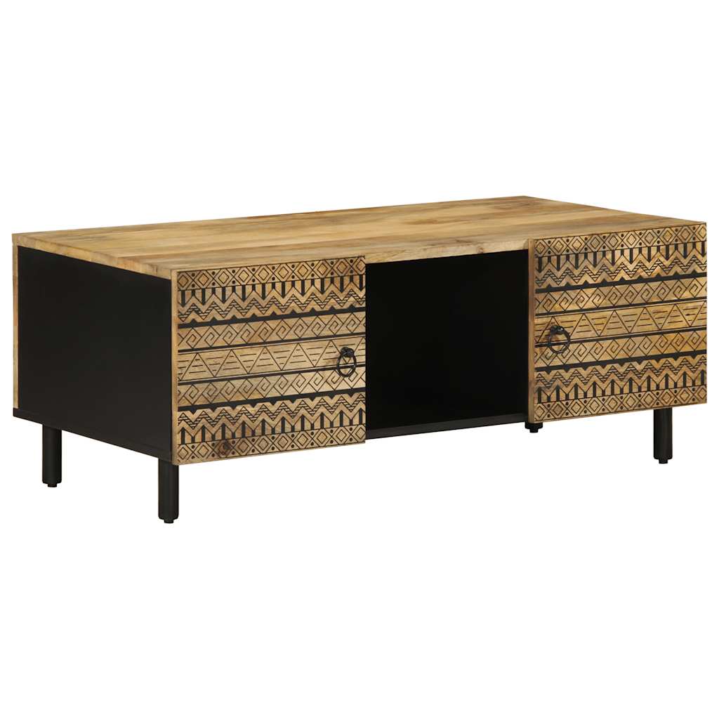 Salongbord Sofabord Svart 100x54x40 cm heltre mango