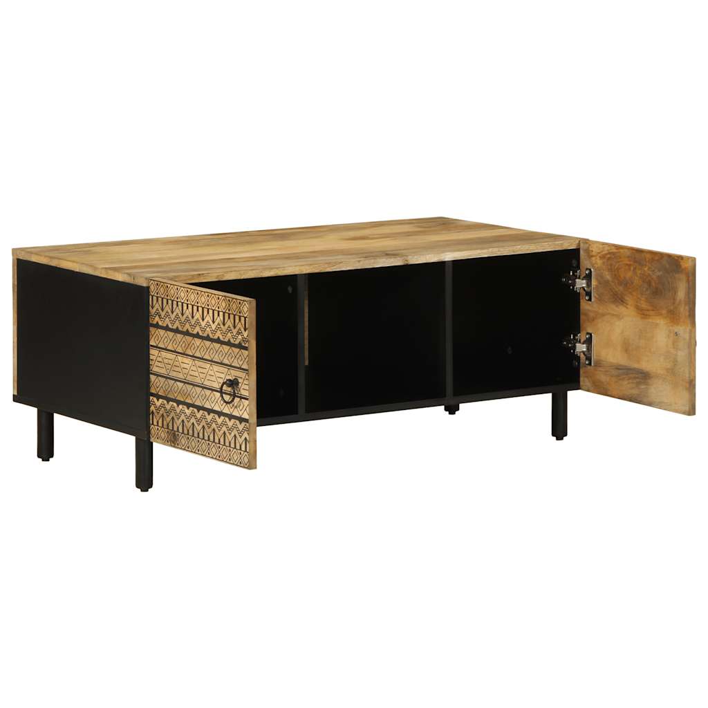 Salongbord Sofabord Svart 100x54x40 cm heltre mango