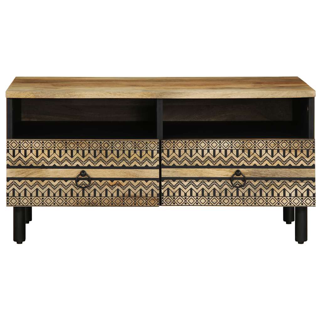 Salongbord Sofabord Svart 80x54x40 cm heltre mango