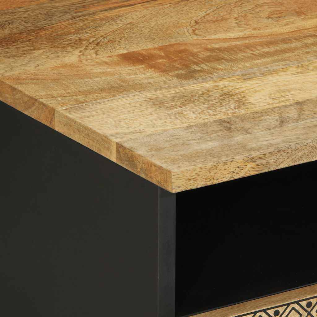 Salongbord Sofabord Svart 80x54x40 cm heltre mango